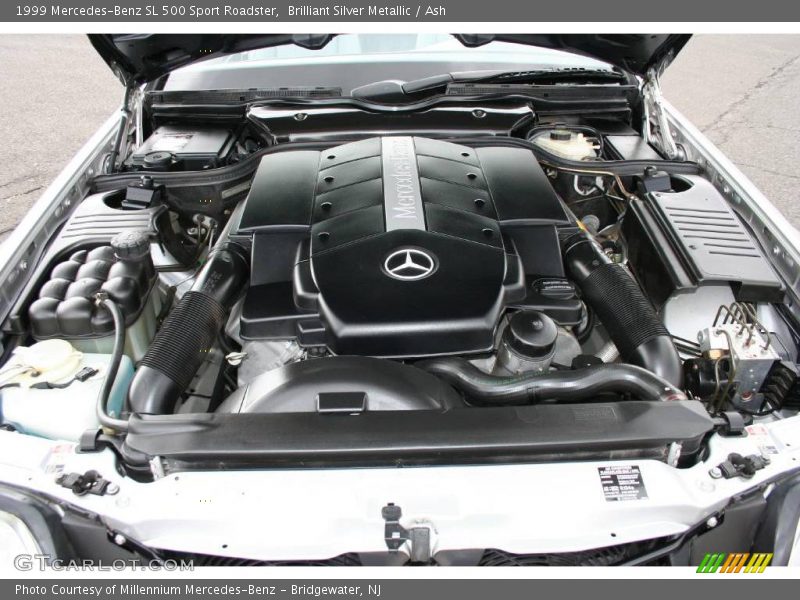 Brilliant Silver Metallic / Ash 1999 Mercedes-Benz SL 500 Sport Roadster
