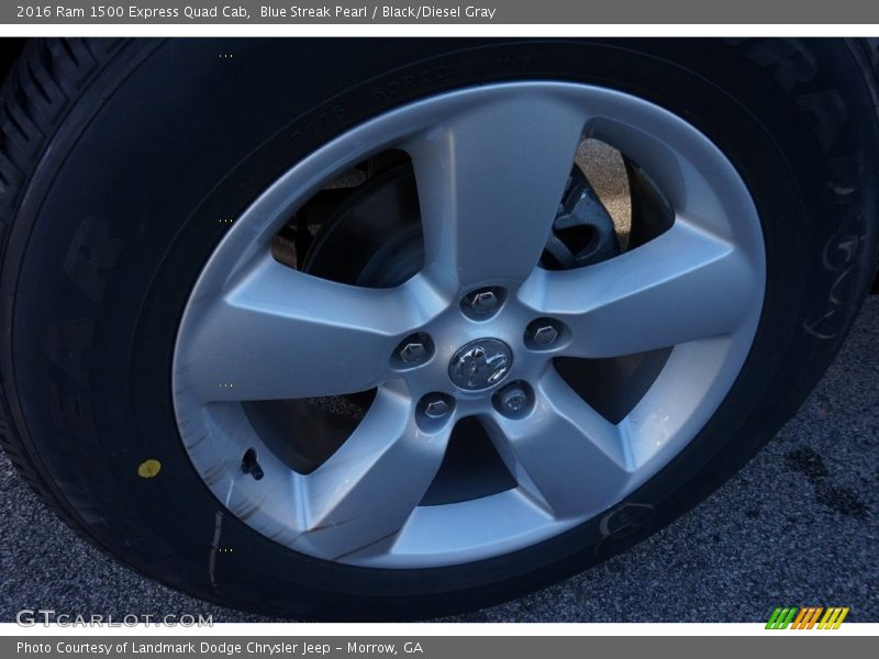 Blue Streak Pearl / Black/Diesel Gray 2016 Ram 1500 Express Quad Cab