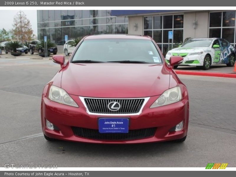 Matador Red Mica / Black 2009 Lexus IS 250