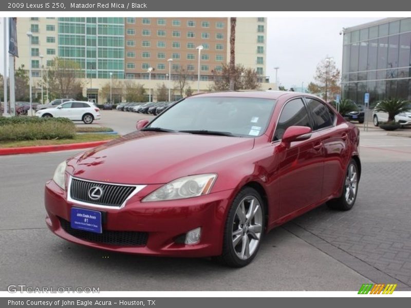 Matador Red Mica / Black 2009 Lexus IS 250