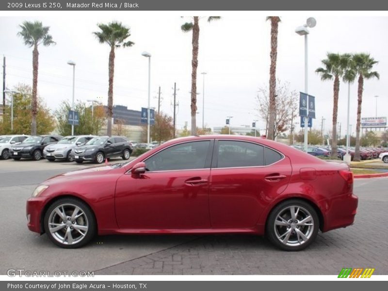 Matador Red Mica / Black 2009 Lexus IS 250