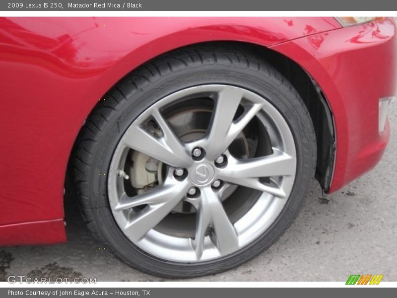 Matador Red Mica / Black 2009 Lexus IS 250