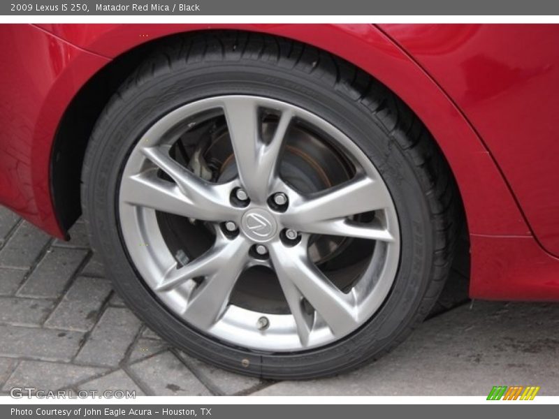 Matador Red Mica / Black 2009 Lexus IS 250