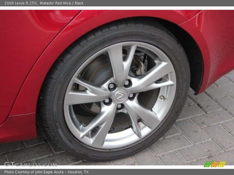 Matador Red Mica / Black 2009 Lexus IS 250