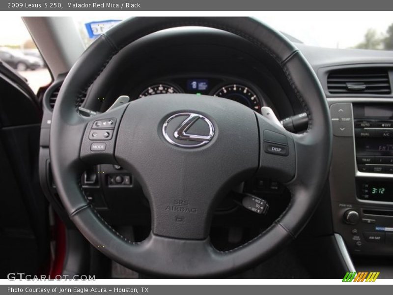 Matador Red Mica / Black 2009 Lexus IS 250