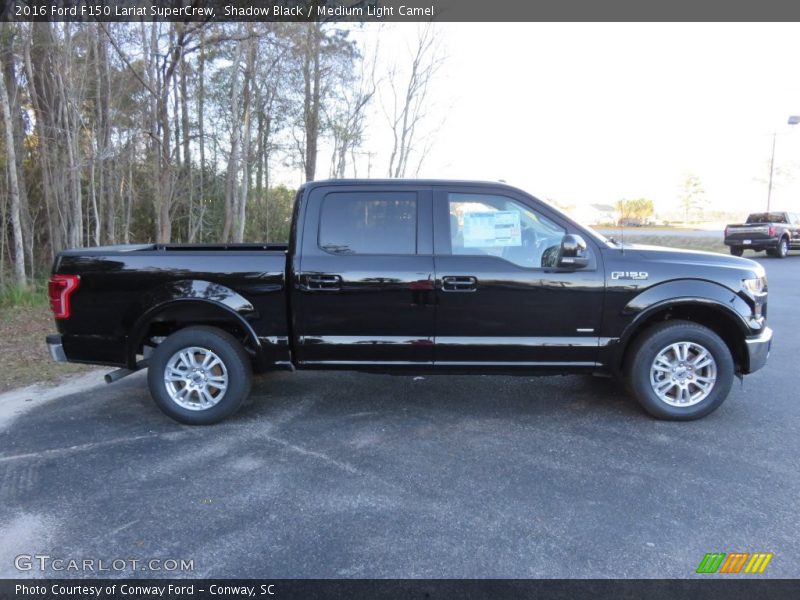 Shadow Black / Medium Light Camel 2016 Ford F150 Lariat SuperCrew