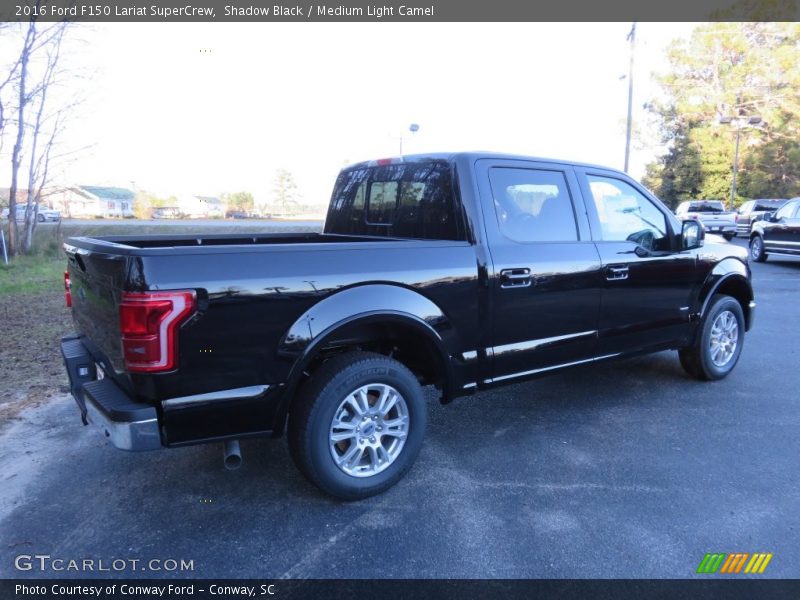 Shadow Black / Medium Light Camel 2016 Ford F150 Lariat SuperCrew