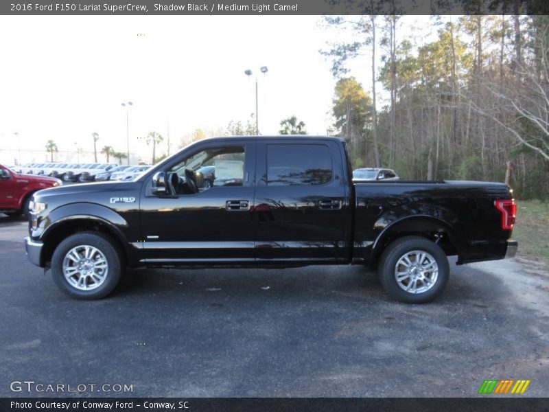 Shadow Black / Medium Light Camel 2016 Ford F150 Lariat SuperCrew