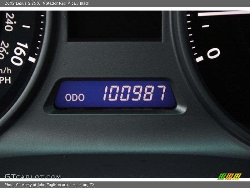 Matador Red Mica / Black 2009 Lexus IS 250