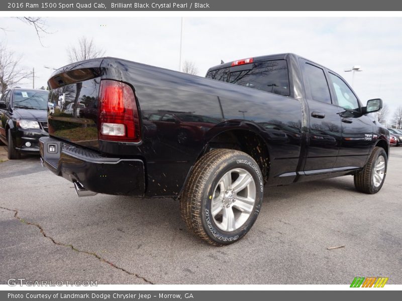 Brilliant Black Crystal Pearl / Black 2016 Ram 1500 Sport Quad Cab