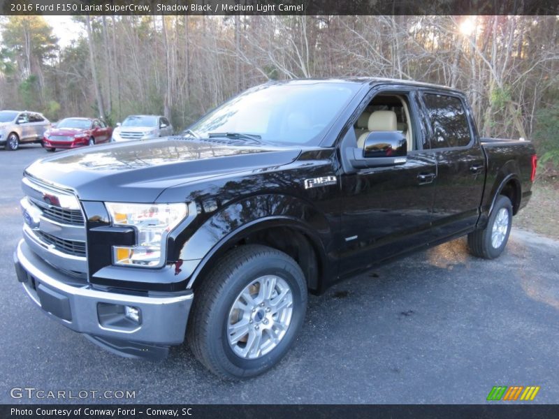 Shadow Black / Medium Light Camel 2016 Ford F150 Lariat SuperCrew