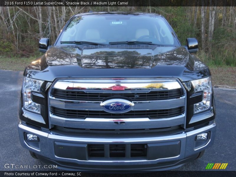 Shadow Black / Medium Light Camel 2016 Ford F150 Lariat SuperCrew