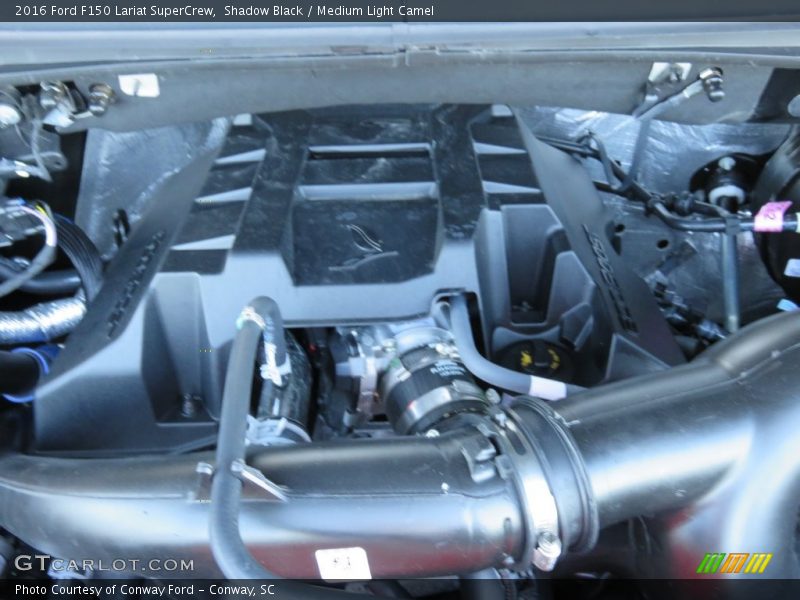 Shadow Black / Medium Light Camel 2016 Ford F150 Lariat SuperCrew