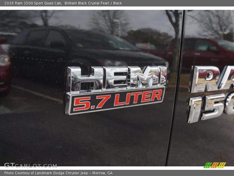 Brilliant Black Crystal Pearl / Black 2016 Ram 1500 Sport Quad Cab