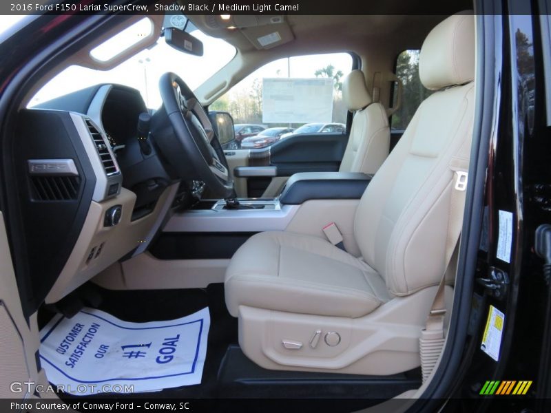 Shadow Black / Medium Light Camel 2016 Ford F150 Lariat SuperCrew