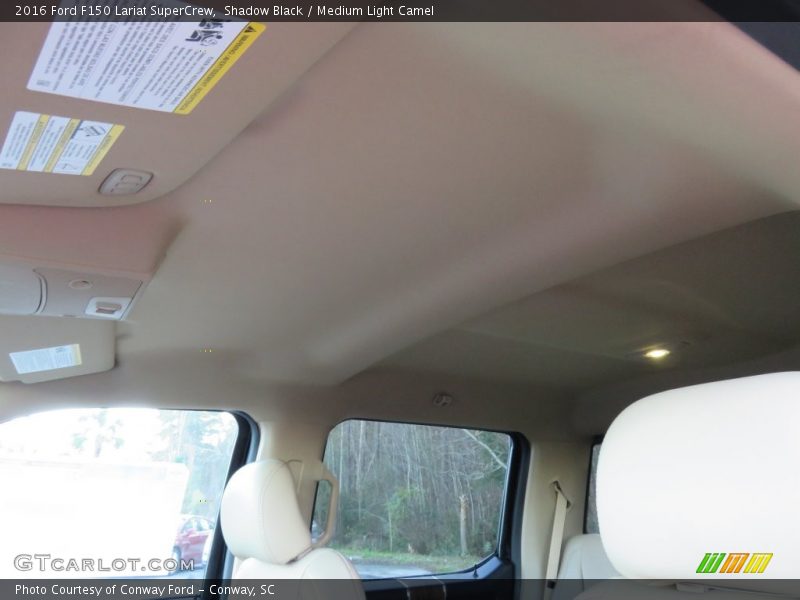 Shadow Black / Medium Light Camel 2016 Ford F150 Lariat SuperCrew