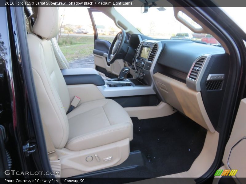 Shadow Black / Medium Light Camel 2016 Ford F150 Lariat SuperCrew