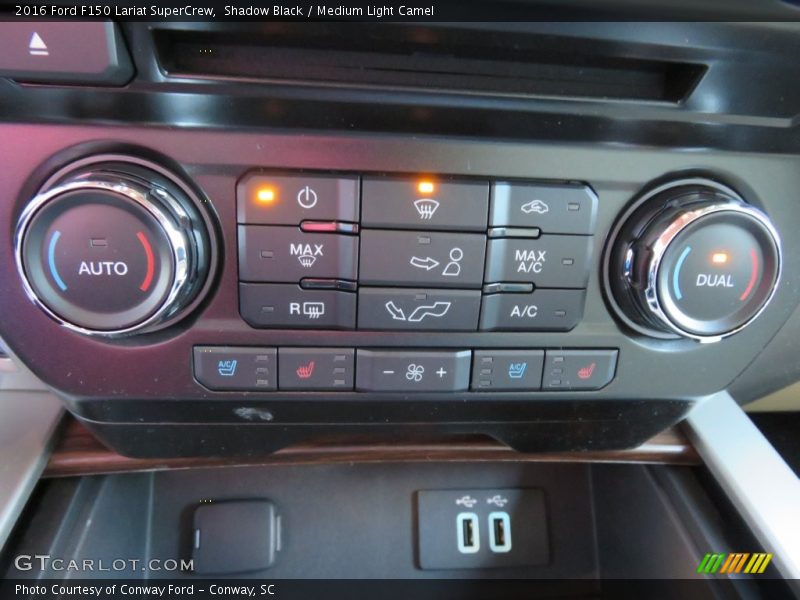 Shadow Black / Medium Light Camel 2016 Ford F150 Lariat SuperCrew