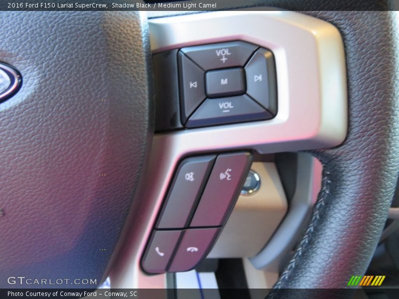 Shadow Black / Medium Light Camel 2016 Ford F150 Lariat SuperCrew