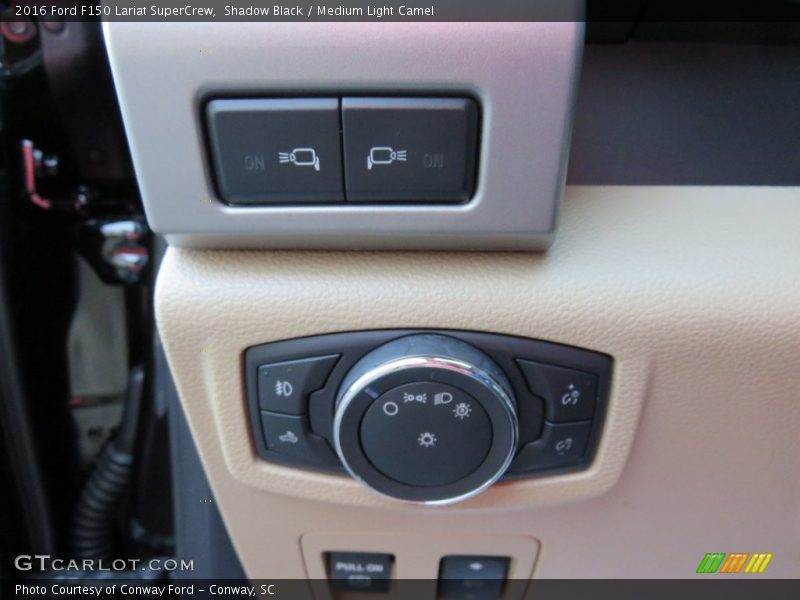 Shadow Black / Medium Light Camel 2016 Ford F150 Lariat SuperCrew