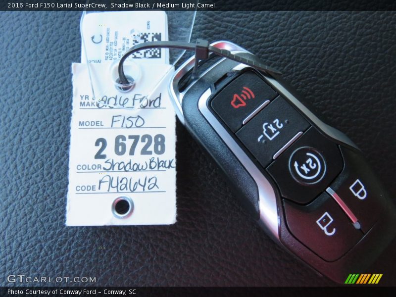 Shadow Black / Medium Light Camel 2016 Ford F150 Lariat SuperCrew