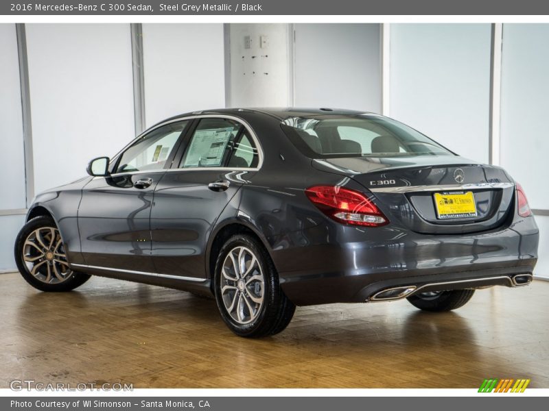 Steel Grey Metallic / Black 2016 Mercedes-Benz C 300 Sedan