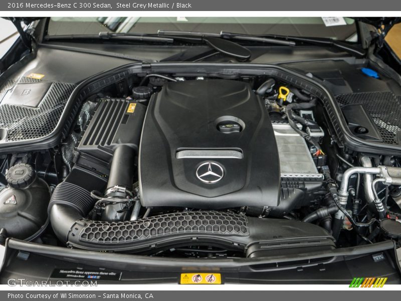 Steel Grey Metallic / Black 2016 Mercedes-Benz C 300 Sedan