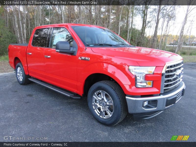 Race Red / Medium Earth Gray 2016 Ford F150 XLT SuperCrew