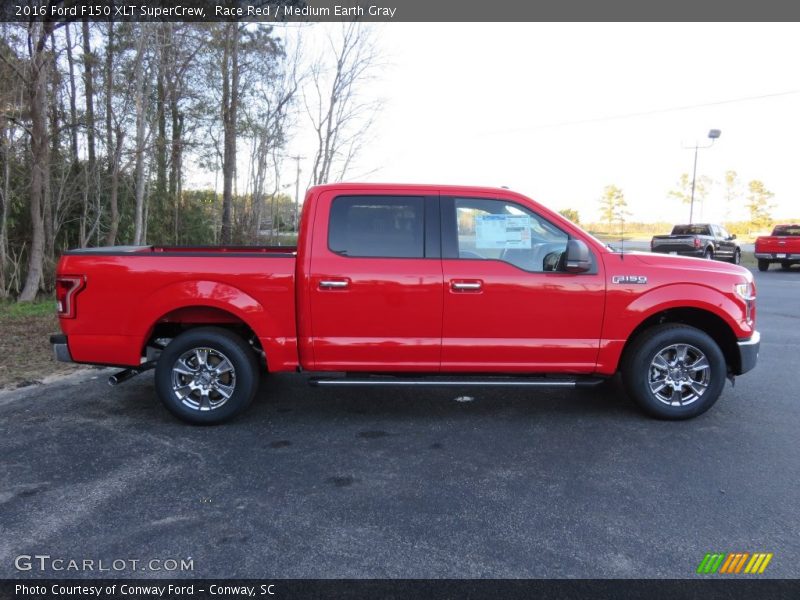 Race Red / Medium Earth Gray 2016 Ford F150 XLT SuperCrew