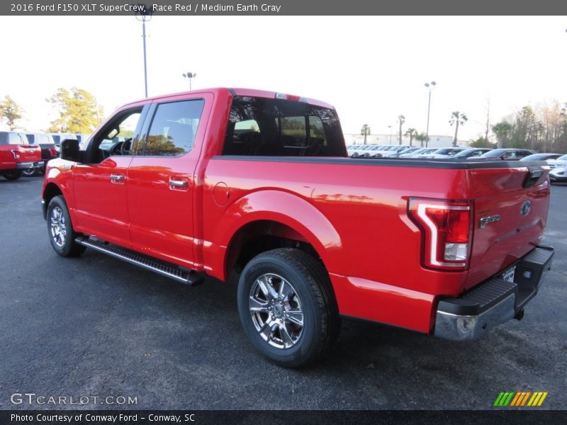 Race Red / Medium Earth Gray 2016 Ford F150 XLT SuperCrew