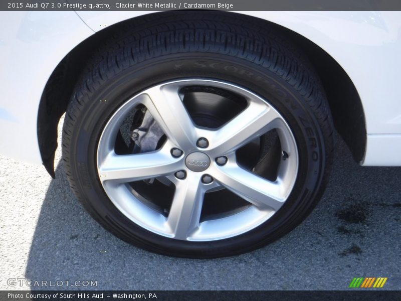 Glacier White Metallic / Cardamom Beige 2015 Audi Q7 3.0 Prestige quattro