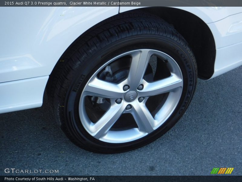 Glacier White Metallic / Cardamom Beige 2015 Audi Q7 3.0 Prestige quattro