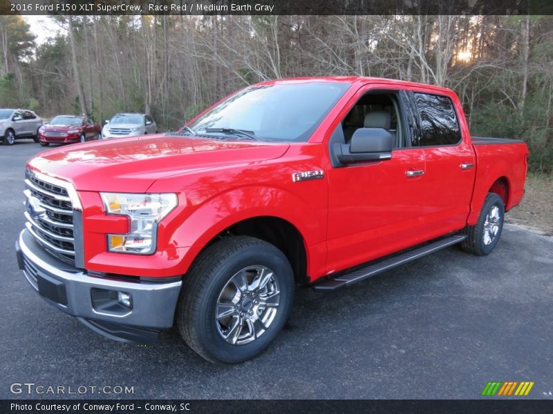 Race Red / Medium Earth Gray 2016 Ford F150 XLT SuperCrew
