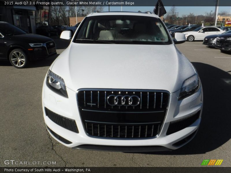 Glacier White Metallic / Cardamom Beige 2015 Audi Q7 3.0 Prestige quattro