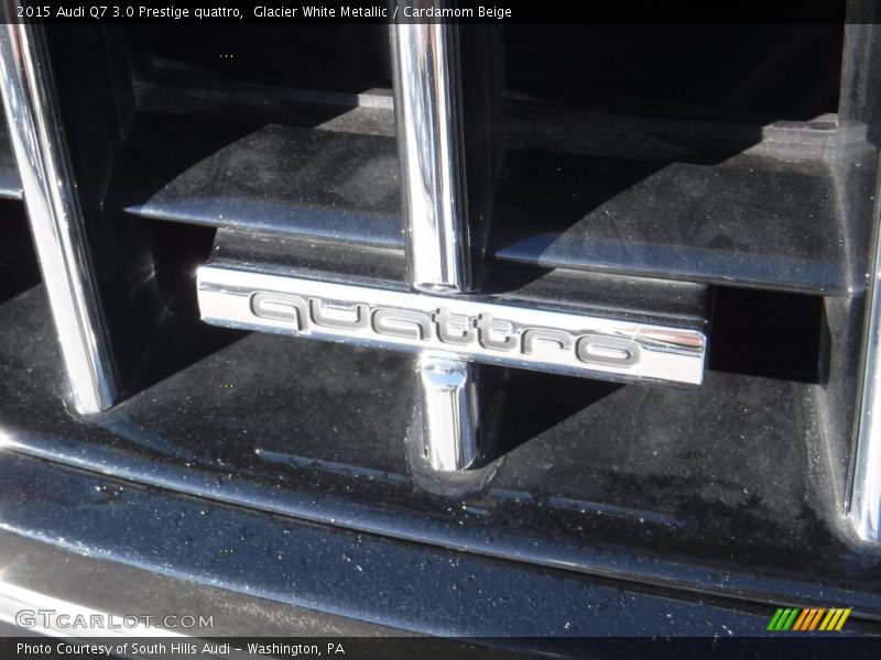 Glacier White Metallic / Cardamom Beige 2015 Audi Q7 3.0 Prestige quattro