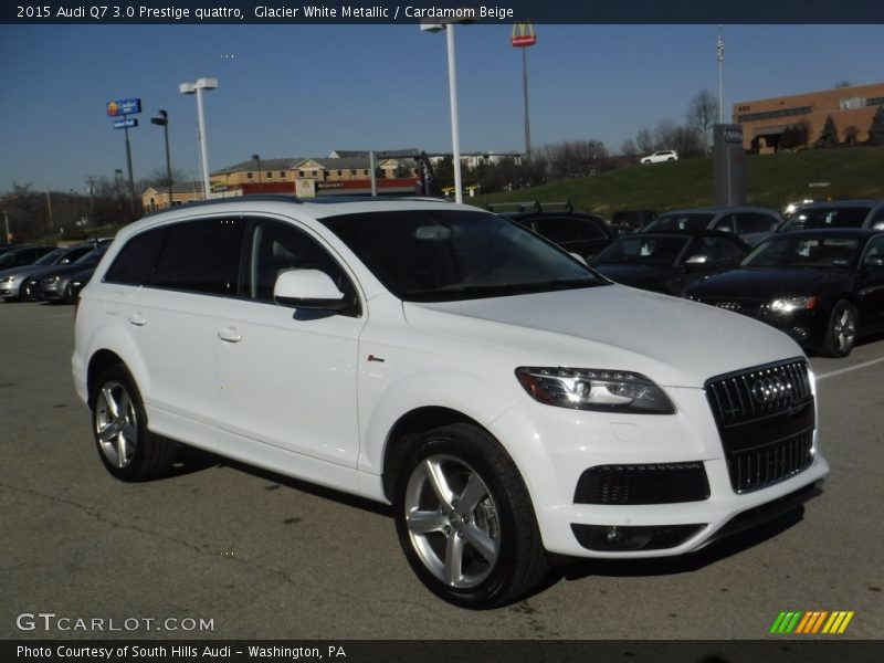 Glacier White Metallic / Cardamom Beige 2015 Audi Q7 3.0 Prestige quattro