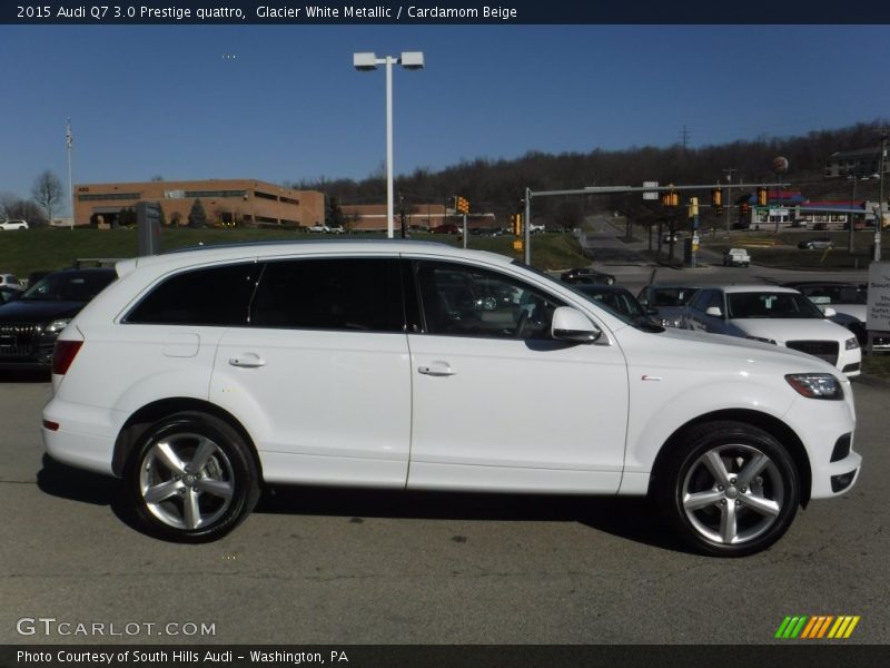 Glacier White Metallic / Cardamom Beige 2015 Audi Q7 3.0 Prestige quattro