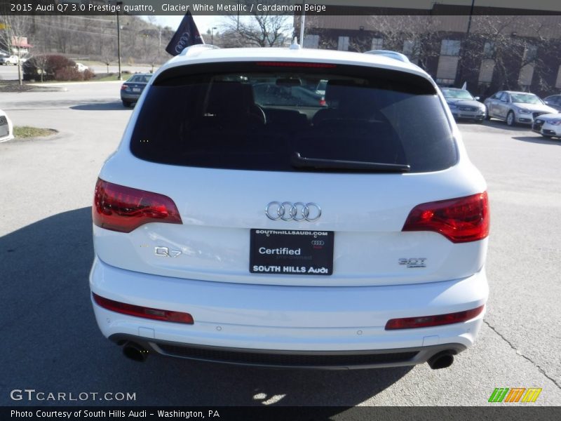 Glacier White Metallic / Cardamom Beige 2015 Audi Q7 3.0 Prestige quattro