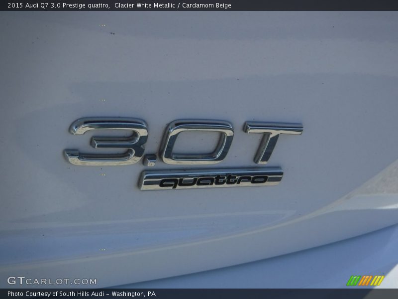 Glacier White Metallic / Cardamom Beige 2015 Audi Q7 3.0 Prestige quattro