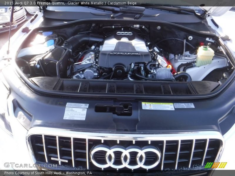 Glacier White Metallic / Cardamom Beige 2015 Audi Q7 3.0 Prestige quattro