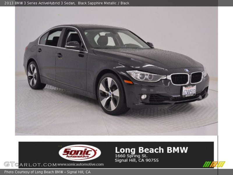 Black Sapphire Metallic / Black 2013 BMW 3 Series ActiveHybrid 3 Sedan