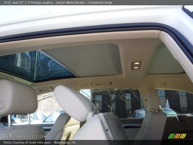Glacier White Metallic / Cardamom Beige 2015 Audi Q7 3.0 Prestige quattro