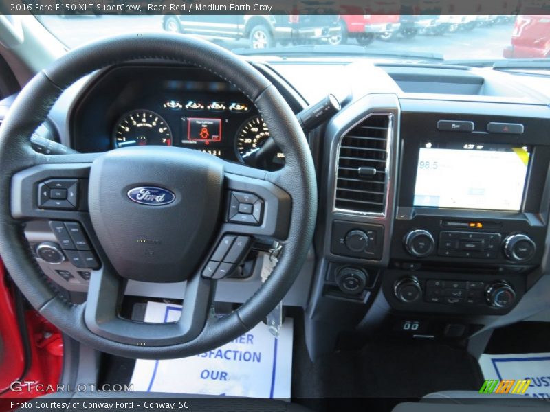 Race Red / Medium Earth Gray 2016 Ford F150 XLT SuperCrew