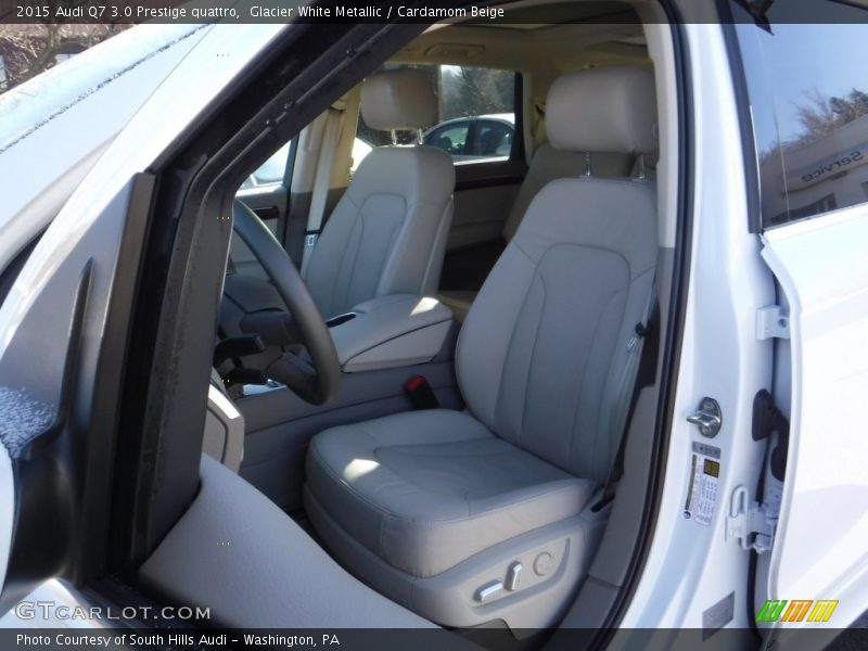 Glacier White Metallic / Cardamom Beige 2015 Audi Q7 3.0 Prestige quattro