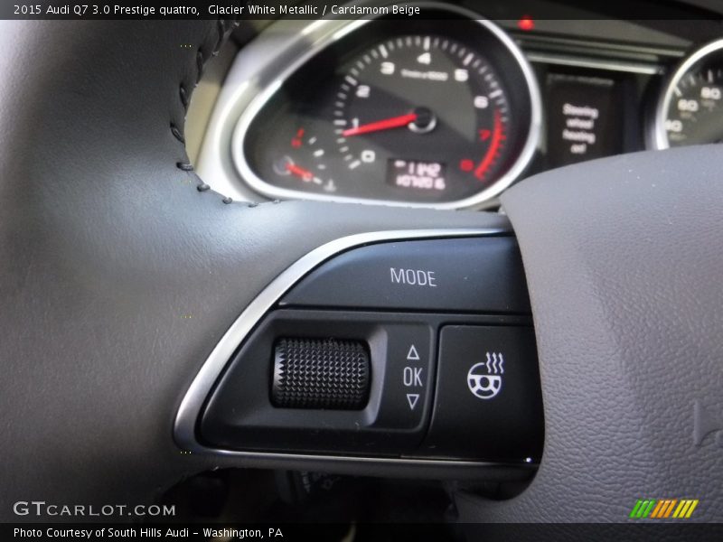 Glacier White Metallic / Cardamom Beige 2015 Audi Q7 3.0 Prestige quattro