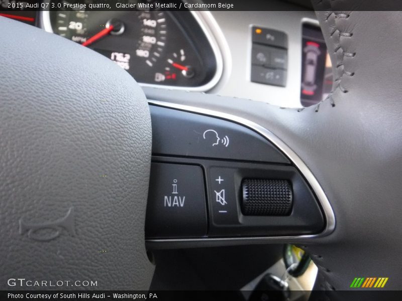 Glacier White Metallic / Cardamom Beige 2015 Audi Q7 3.0 Prestige quattro
