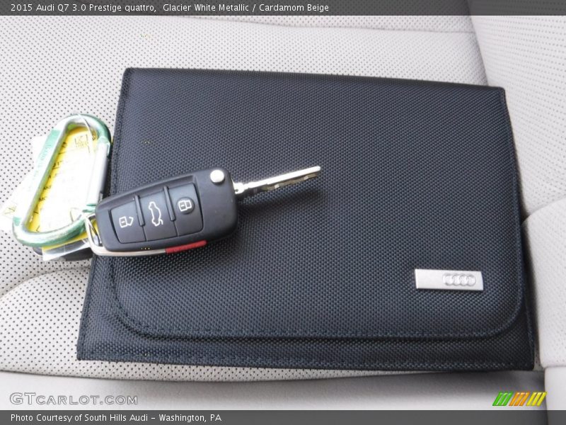 Glacier White Metallic / Cardamom Beige 2015 Audi Q7 3.0 Prestige quattro