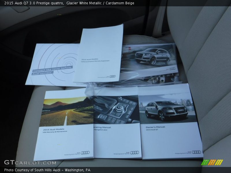 Glacier White Metallic / Cardamom Beige 2015 Audi Q7 3.0 Prestige quattro
