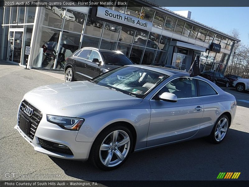 Floret Silver Metallic / Black 2015 Audi A5 Premium quattro Coupe