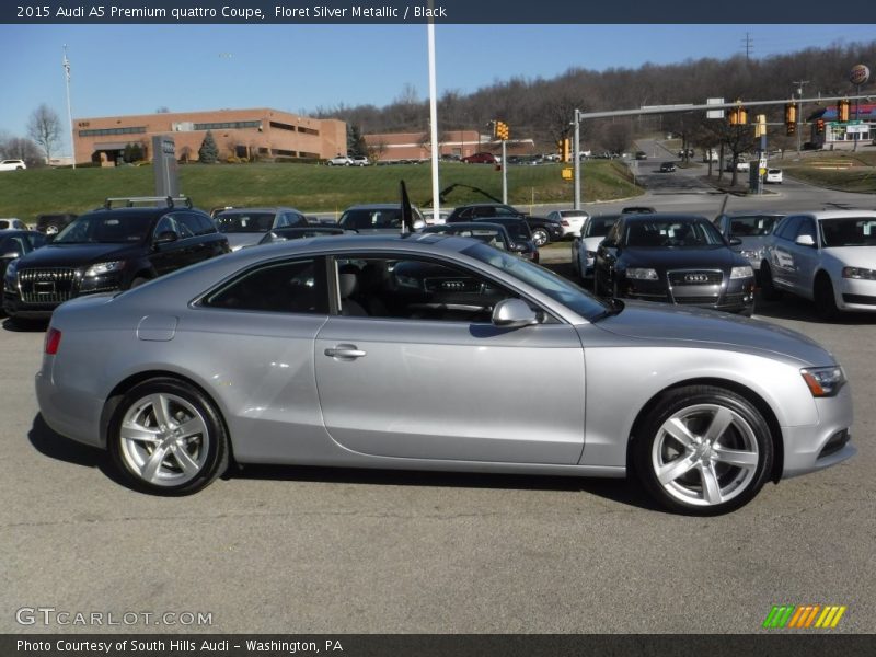 Floret Silver Metallic / Black 2015 Audi A5 Premium quattro Coupe